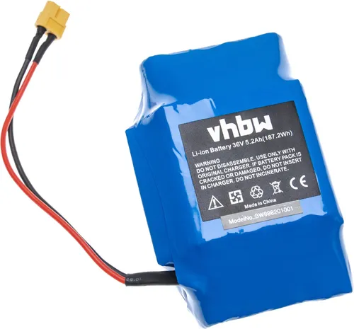 vhbw Akku kompatibel mit Viron E-Scooter, Hoverboard (5200 mAh, 36 V, Li-Ion, mit Kabel)