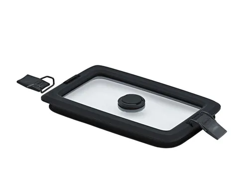 RÖSLE Frischhaltedeckel Rösle FLEXX 2GO Vakuumdeckel eckig mit Clips 18,6x11,7cm 0,6l