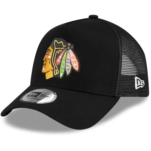 New Era Mesh A-Frame Trucker Cap - NHL Chicago Blackhawks - Stylische Trucker Cap für Herren, ideal für die Freizeit. Mit atmungsaktivem Mesh für optimalen Tragekomfort und einem sportlichen Look.