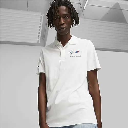 PUMA Herren BMW MMS ESS Polo, PUMA White, XXL - Sport-Poloshirt aus 20 % recycelter Baumwolle, ideal für Motorsport-Fans. Mit stylischem BMW M Motorsport Print und bequemer Passform für jeden Anlass.
