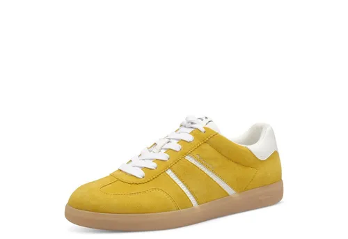 Tamaris Schnürer Damen sportlich gelb, EU 36 - Damen-Sneaker mit hochwertigem Material für Langlebigkeit und Komfort. Herausnehmbare Sohle und flache Sohle für optimalen Tragekomfort bei jedem Anlass.