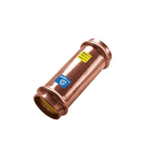 Sanpro Pressfitting Kupfer Kupplung - Muffe - Schiebemuffe, Größe V 15 (Kupfer Gas Wasser Trinkwasser Heizung Sanitär Fittings Fitting Kupferleitung) Größe: V 15