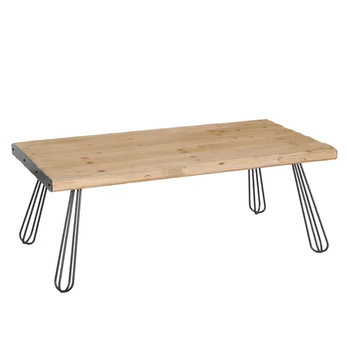 Couchtisch HWC-L73, Industrial Massiv-Holz 120x60cm