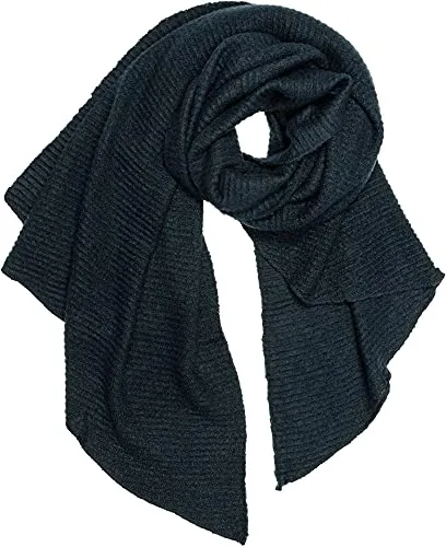 Caspar SC507 großer super weicher Damen XL Winter Schal mit schrägen Enden, Farbe:dunkelblau, Größe:One Size