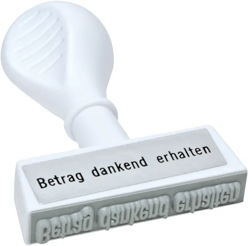 WEDO Lagertext Stempel Betrag Dankend Erhalten Kunststoff Weiss