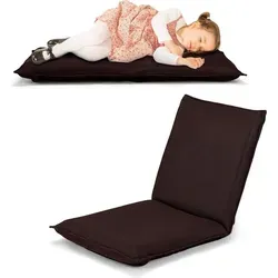 GOPLUS Klappbarer Bodenstuhl mit 6-stufig verstellbarer Rückenlehne