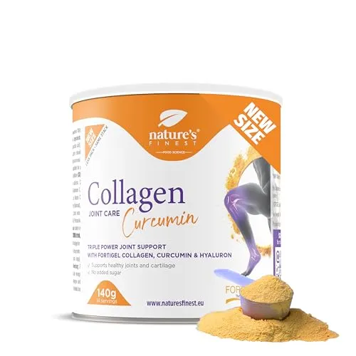 Nature's Finest Curcumin JointCare – 140g für gesunde Gelenke - Kollagen-Präparat mit Kurkuma, Hyaluronsäure und Vitamin C, unterstützt die Gelenkgesundheit und verbessert das Hautbild für einen strahlenden Glow.