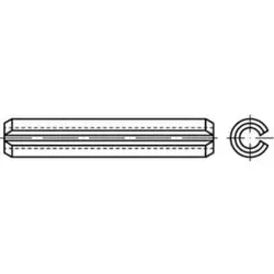 Spannstift geschlitzt ISO 8752, schwere Ausführung aus Federstahl - Eisenwaren - Robuster Spannstift in schwerer Ausführung, ideal für sichere Verbindungen mit hoher Abscherkraft von 631,4kN.