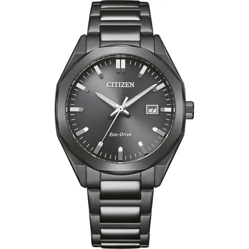 Citizen BM7625-80H Eco-Drive Solaruhr 38mm in Gunmetalfarben - Moderne Herrenuhr mit lichtbetriebenem Eco-Drive Uhrwerk – kein Batteriewechsel nötig. Hochwertiges Edelstahlgehäuse in Gunmetalfarben und wasserdicht bis 10 ATM, ideal für Alltag und Freizeit.