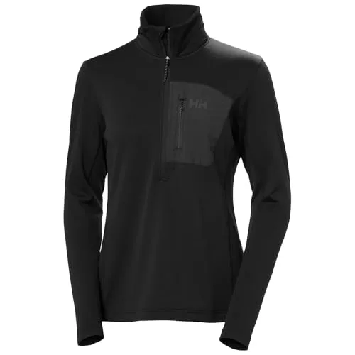Helly Hansen Women's W Versalite 1/2 Zip Fleece, Black, L