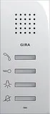 Gira 125003 WOHNUNGSSTATION AP FREISPRECHEN - Haus-Alarmanlage mit integrierten Leuchtdioden, ideal zur Steuerung von Licht und Türöffnern. Unterstützt bis zu 70 Teilnehmer für umfassende Kommunikation.