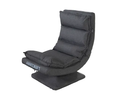 roba Minecraft Loungesessel - Grau - 59x59x83cm - Sessel im Minecraft-Design, optimal für Gamer mit 360°-Drehfunktion und verstellbarer Rückenlehne für ergonomischen Komfort.