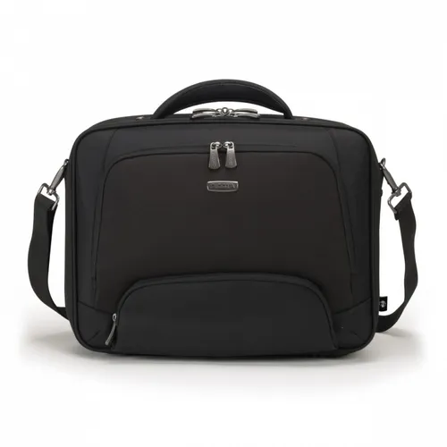 Dicota Laptoptasche Eco Multi Pro, schwarz - Notebook Tasche aus 100% recyceltem PET, wasserabweisend und mit 30 Jahren Garantie. Ideal für Laptops bis 15,6 Zoll, mit gepolstertem Tabletfach und Trolleybefestigung.