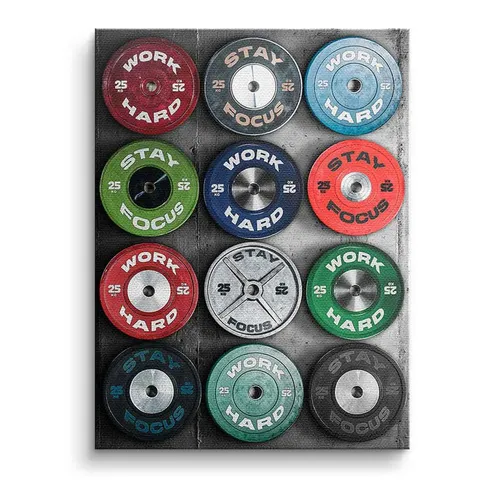 DOTCOMCANVAS® Wandbild Weight for Motivation Wandbild, Leinwandbild Weight for Motivation Kunstdruck Wandbild