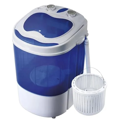 briebe Camp Mini-Waschmaschine WM1111 - Mobile Waschmaschine für Camping und Reisen, mit 15-minütigem Waschprogramm und geringerem Wasser- und Energieverbrauch – ideal für kleine Räume.