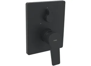 Hansa Einhebelmischer FM-Set 8984 in Matt-Schwarz - Elegante Unterputz-Badewannenarmatur mit 2-Wege-Umstellung und temperaturbegrenzendem Heißwasserschutz für sicheres Duschen und Baden.