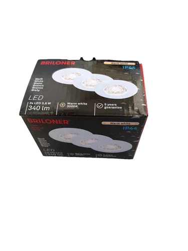 Briloner LED Einbauleuchten 3er-Set - Deckenlampen & Kronleuchter mit warmweißem LED-Licht, ideal für jeden Raum. Energiesparend und wasserfest (IP44), perfekt für eine stimmungsvolle Beleuchtung.