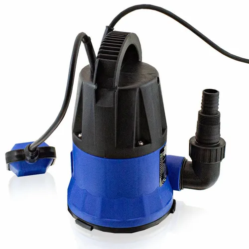 BITUXX® Flachsaugende 400W Schmutzwasser Tauchpumpe für Garten und Haushalt - Wasserpumpen für Brunnen, Regentonnen und Baustellen. Flachsaugend, ideal bei niedrigem Wasserstand, fördert bis zu 5000 Liter/h.
