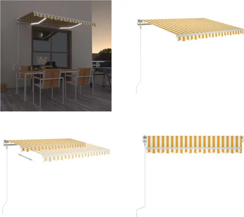 vidaXL Automatische Markise 350x250 cm mit LED & Windsensor