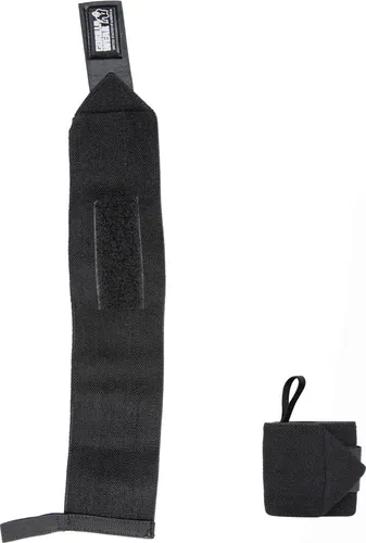 Gorilla Wear Wrist Wraps Basic black/white in weiß von Gorilla Wear