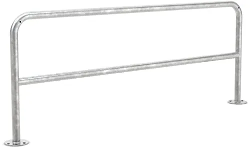 Anlehnbügel 9241 | 2000mm | mit Knierohr | Fahrradständer für 2 Fahrräder | Aufdübeln | Anlehnbügel Anlehnparker Einzelständer Fahrradanlehnbügel Radständer | Dreifke®