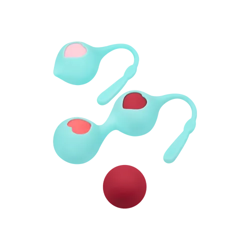 EIS 'Silikon-Liebeskugel-Set' (Ø 3,5cm, hautfreundliches Silikon mit Rückholband