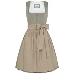 Nübler Trachtenkleid Midi Dirndl Flavienne in Sand in weiß von Nübler