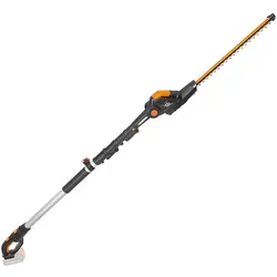 WORX WG252E.9 Akku Teleskop Heckenschere - 45cm Schnittbreite - Heckenschere mit 10-fach verstellbarem Teleskopstiel bis 3,20 Meter, ideal für schwer erreichbare Bereiche. Doppelt arbeitende, lasergeschnittene Klingen sorgen für Präzision und einen sauberen Schnitt.