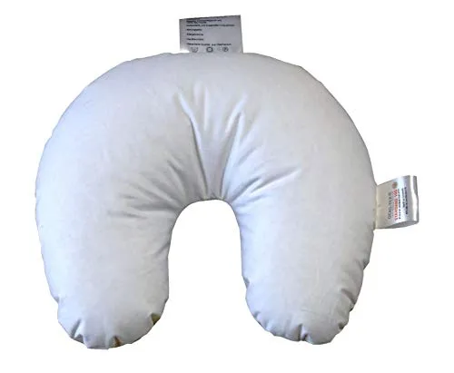 Hofmann Relax Hörnchen Nackenhörnchen - 100% Daunen - Kissen mit orthopädischer Nackenstütze, entlastet die Wirbelsäule und bietet optimalen Halt im Nackenbereich. Waschbar bis 60°, ideal für Allergiker und perfekt für Reisen.