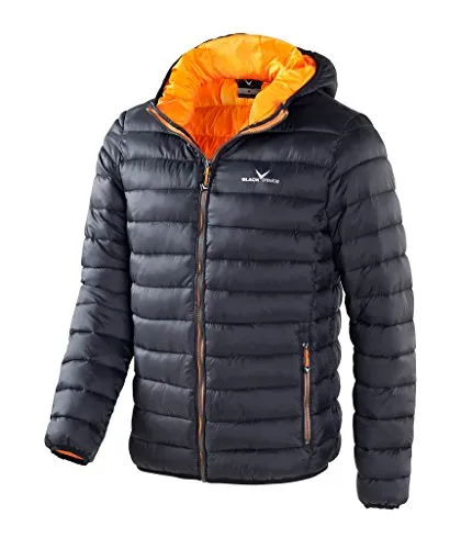 Black Crevice Herren Steppjacke I wind- & wasserabweisende Herren-Jacke I Steppjacke mit Kunstfaserfüllung I Steppjacke mit Kapuze