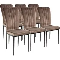 Albatros Stuhl Modena, Braun, Ergonomisch und Elegant - Stühle für Esszimmer, ergonomische Rückenlehne und edler Samtstoff für höchsten Sitzkomfort, ideal für gemütliche Abende.