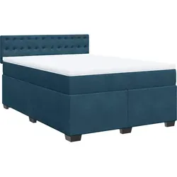 vidaXL Boxspringbett 140x200cm Dunkelblau von vidaXL
