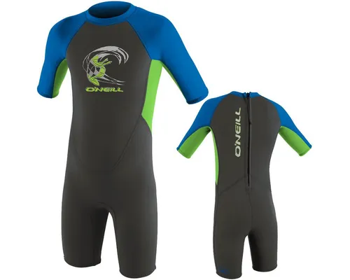 O'Neill Neoprenanzug Toddler Reactor Spring FX6 Graphite/Dayglo/Ocean 4 - Hochwertiger Neoprenanzug für Kleinkinder, ideal für Wassersport. Bietet Flexibilität, UV-Schutz und einfachen Einstieg durch den Rückenreißverschluss. Perfekt für unbeschwerte Tage am Wasser.