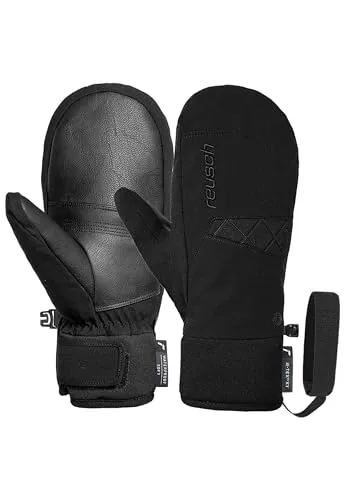 Reusch Malone R-TEX XT Mitten Unisex Fäustlinge – Woll-Isolation, Wasserdicht, Winddicht, Atmungsaktiv, Softshell, veganes Leder, Handgelenkschlaufe – Damen & Herren Wintersport