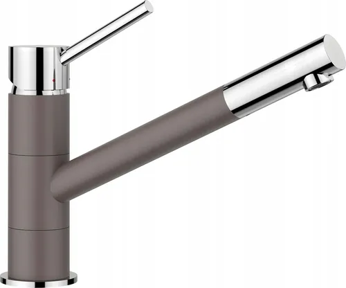 BLANCO KANO Küchenarmatur in vulkangrau/chrom - Hochwertige Armatur mit 360° schwenkbarem Auslauf, ideal für kompakte Spülen; sichert Wasserqualität und spart Wasser.