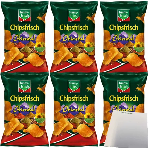 funny-frisch Chipsfrisch Oriental Kartoffelchips Chips 6x150g Packung usy Block