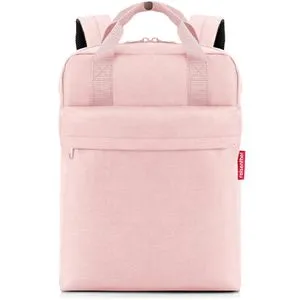 reisenthel allday backpack M Rucksack in twist blush rosa - Stylischer Daypack mit geräumigem Hauptfach und Innentasche, ideal für Uni, Arbeit oder Freizeit. Das feminine Rosé und das strapazierfähige Material sorgen für einen modernen Look und Langlebigkeit.