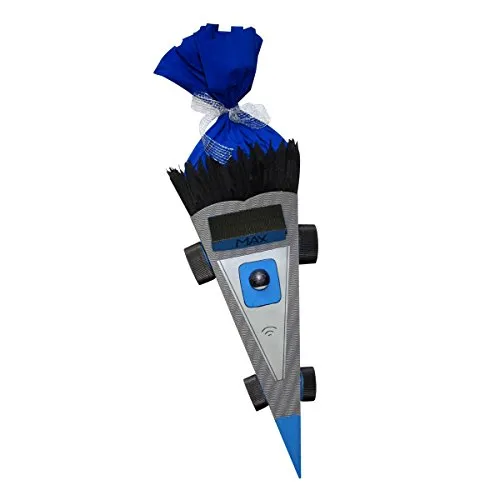 Schultüte Bastelset Rennauto - Zuckertüte - aus 3D Wellpappe, 68cm hoch