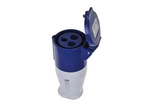 CEE Steckdose IP44 16A 3-polig Schutzdeckel blau Wohnmobil Wohnwagen Camping