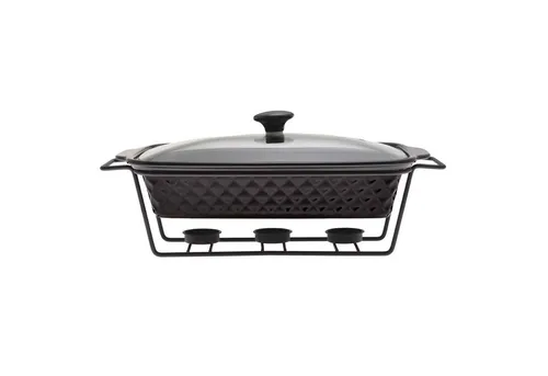 4BIG.fun Backform Speisenwärmer 2 L Wärmebehälter Chafing-Dish, (Keramik-Chafer Buffetwärmer)