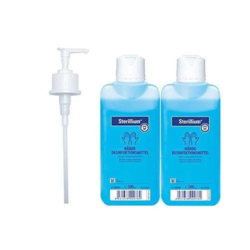 Bode Desinfektions-Set, 2x 500 ml Sterillium® Händedesinfektionsmittel + 1x original Dosierpumpe