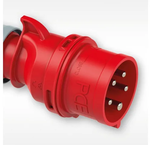 PCE CEE Steckdose Starkstrom Eibausteckdose PCE Stecker 5P 32A IP44 Elektro-Kabel, Stecker 5P 32A IP44