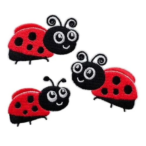 Mono-Quick 18163 Create Marienkäfer Applikation, Bügelbild, Patch, Aufnäher, Aufkleber 3er Set