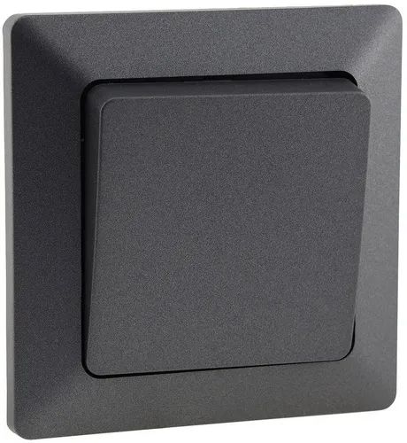 ChiliTec Unterputz-Steckdose MILOS Serie Steckdosen, Schalter, Rahmen, Dimmer, SAT, UP, Anthrazit