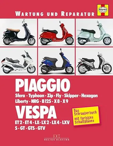 Reparaturanleitung Wartung und Reparatur Piaggio + Vespa Roller 1991-2009 - Service & Reparaturanleitungen für Piaggio und Vespa Roller, umfassende Anleitung zur Wartung und Reparatur für optimale Leistung und Langlebigkeit.