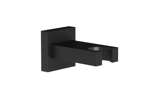 CHRIS BERGEN Brausehalter aus Messing in Chrom und Schwarz matt - Eleganter Brausehalter für Stabhandbrausen, aus hochwertigem Messing gefertigt. Mit transparentem Inlet zum Schutz der Handbrause. Ideal für stilvolle Badezimmer.