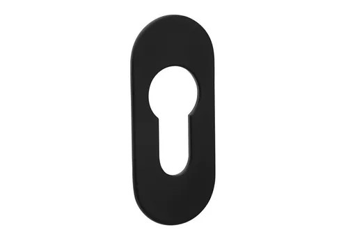 SO-TECH® Türbeschlag selbstklebende Edelstahl Tür-Rosetten mit 3M-VHB-Klebepad (1 St), PZ-Kleberosette oval 65 x 28 x 2 mm schwarz