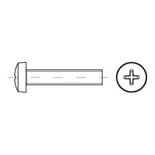 Linsenschraube DIN 7985-H M6 x 12mm, Stahl 4.8 - Eisenwaren: Hochwertige Linsenschraube mit Kreuzschlitz, ideal für präzise Anwendungen und einfache Montage. Gewindelänge 12mm, robust und langlebig.