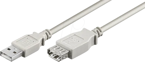 GOOBAY 50962 - USB 2.0 Hi-Speed Verlängerungskabel 5,0 m grau, ideal für schnelle Datenübertragungen bis 480 Mbit/s