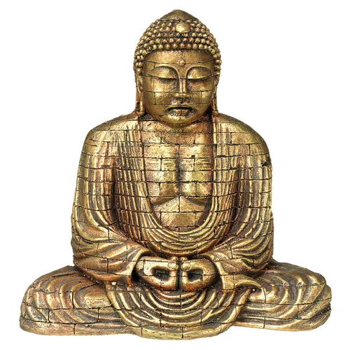 Nobby Aqua Ornaments BUDDHA - Goldenes Aquarium Ornament, 15,5 x 9,6 x 15,4 cm, ungiftig und ideal für Süß- und Seewasseraquarien